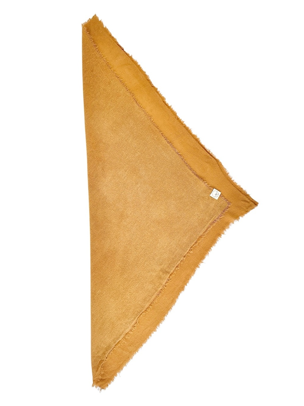 RAW SILK Eco Raw Studio Brown Wild Silk Noil Mini Scarf in Solid Desert Gold
